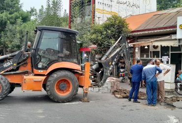 آغاز عملیات بازسازی پیاده‌رو خیابان شهرداری گوراب زرمیخ