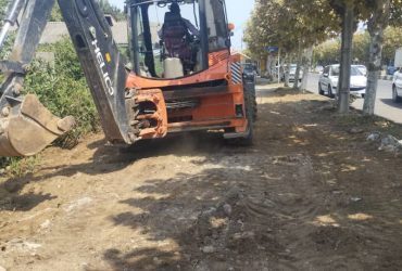 شروع زیرسازی معبر شهری مقابل پاسگاه انتظامی توسط شهرداری گوراب زرمیخ