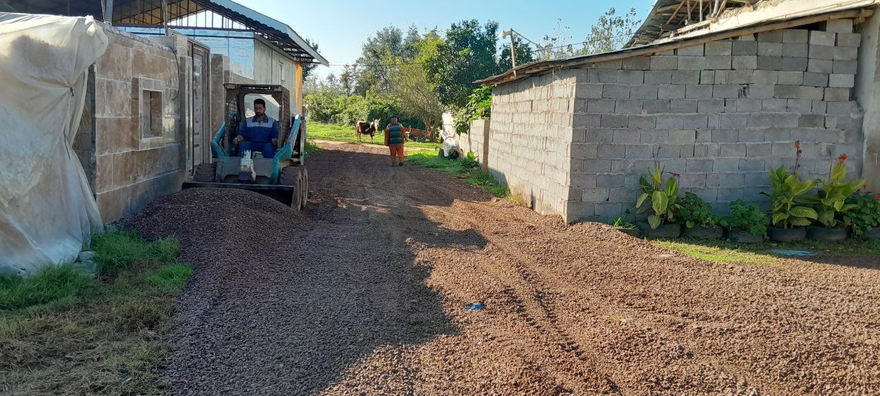 شن ریزی انتهای کوچه جاوید