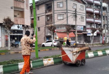 فعالیت روزانه پاکبانان خدوم شهرداری گوراب‌زرمیخ