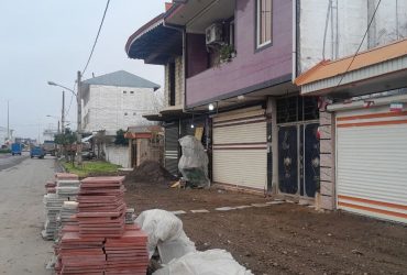 سنگ فرش پیاده رو بلوار امام رضا(ع)